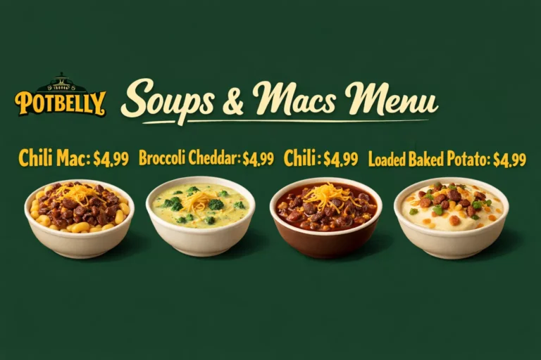 Potbelly Soup Macs Menu with Prices